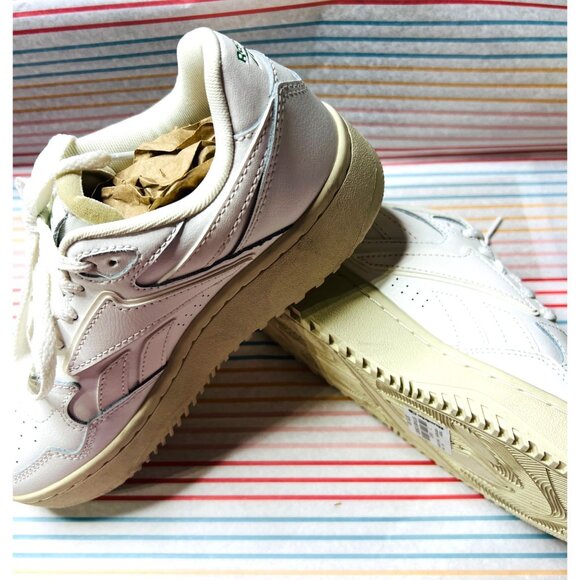 Reebok Classic White Sneakers Size 7 Womens Lace-Up Casual Shoes Leather Upper - Picture 3 of 5